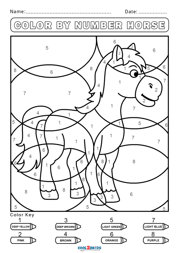 Free Color By Number Worksheets Cool2bKids