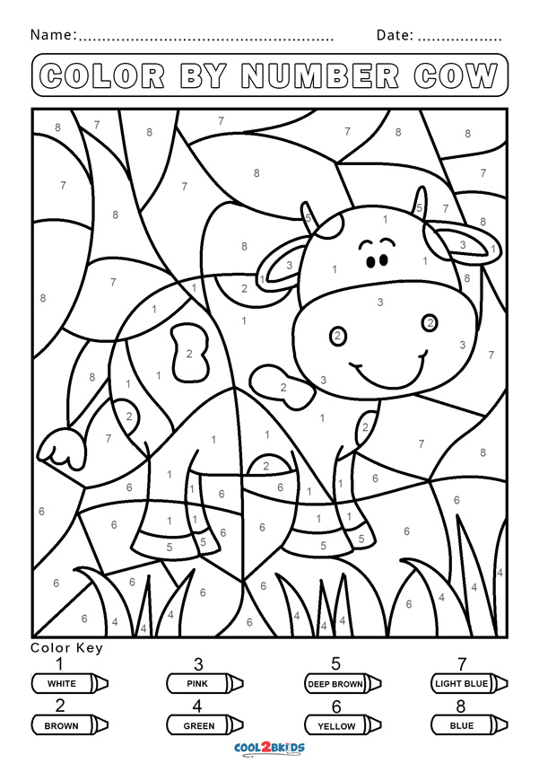 Free Color By Number Worksheets Cool2bKids