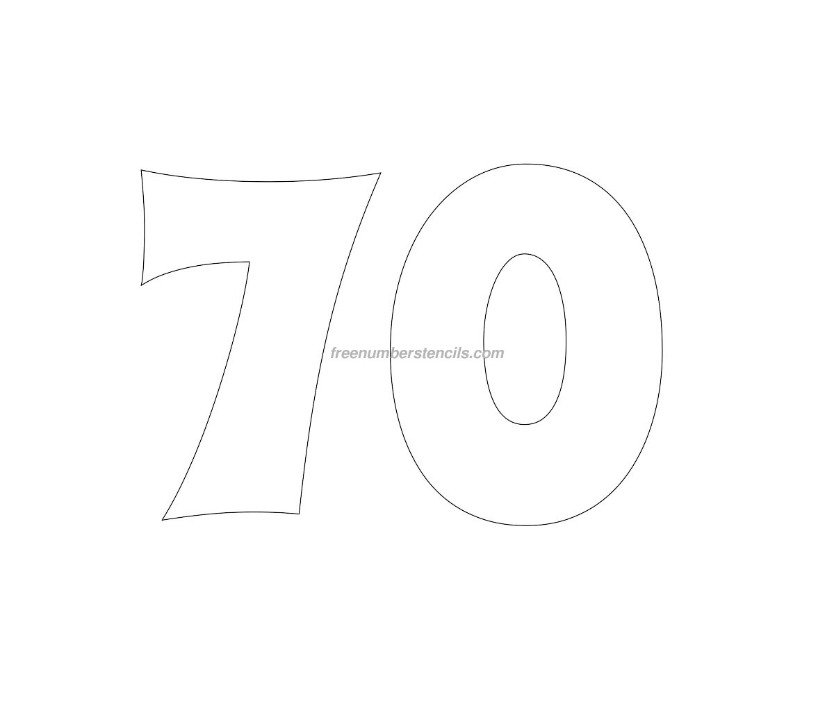 Free Groovy 70 Number Stencil Freenumberstencils Free Groovy 70 Number Stencil Freenumberstencils