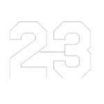 Free Jersey Printable 23 Number Stencil