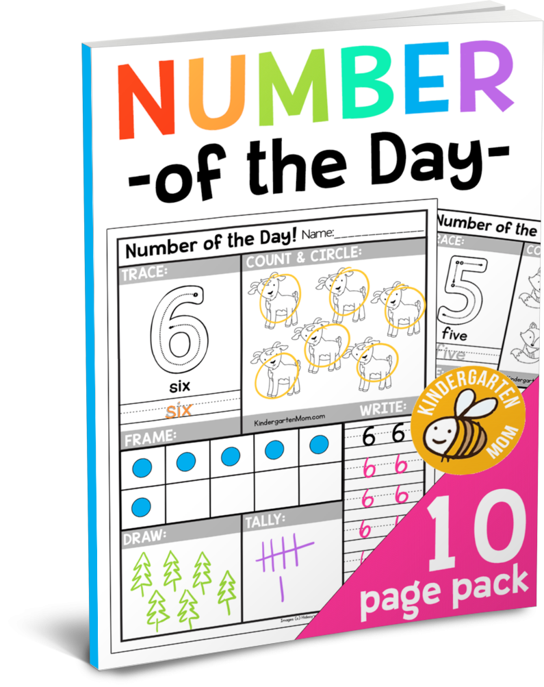 Free Number Of The Day Worksheets Kindergarten Mom