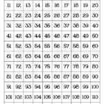 Free Printable 120 Number Chart 120 Chart 120 Chart