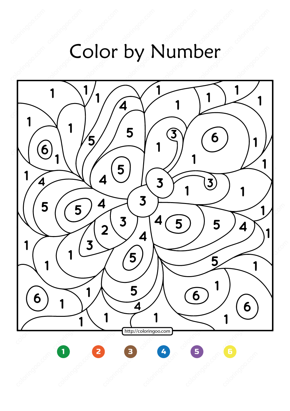 Free Printable Color By Number Butterfly 10