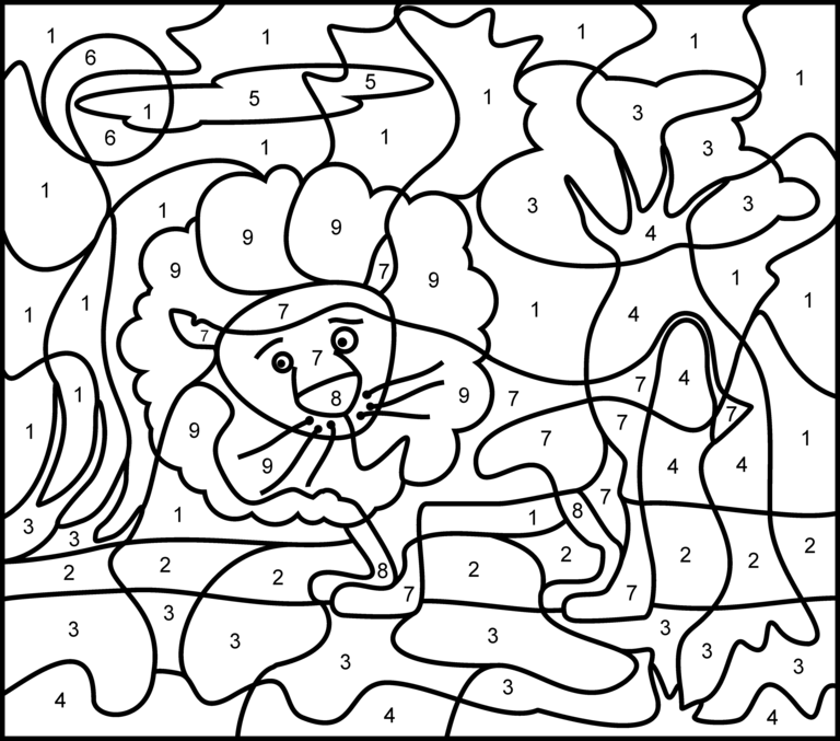 Free Printable Color By Number Coloring Pages Best