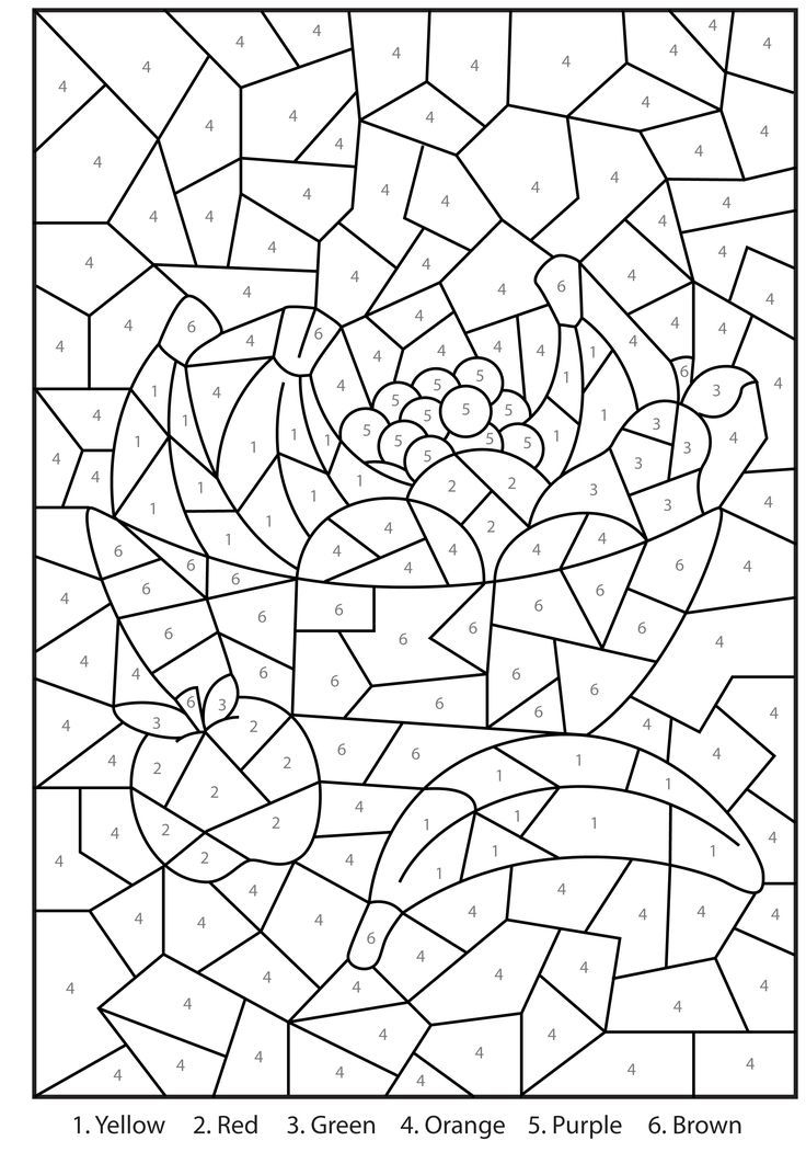 Free Printable Color By Number Coloring Pages Best