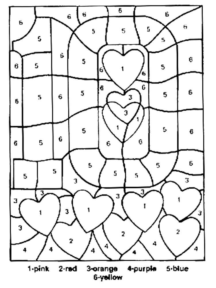 Free Printable Color By Number Coloring Pages Best