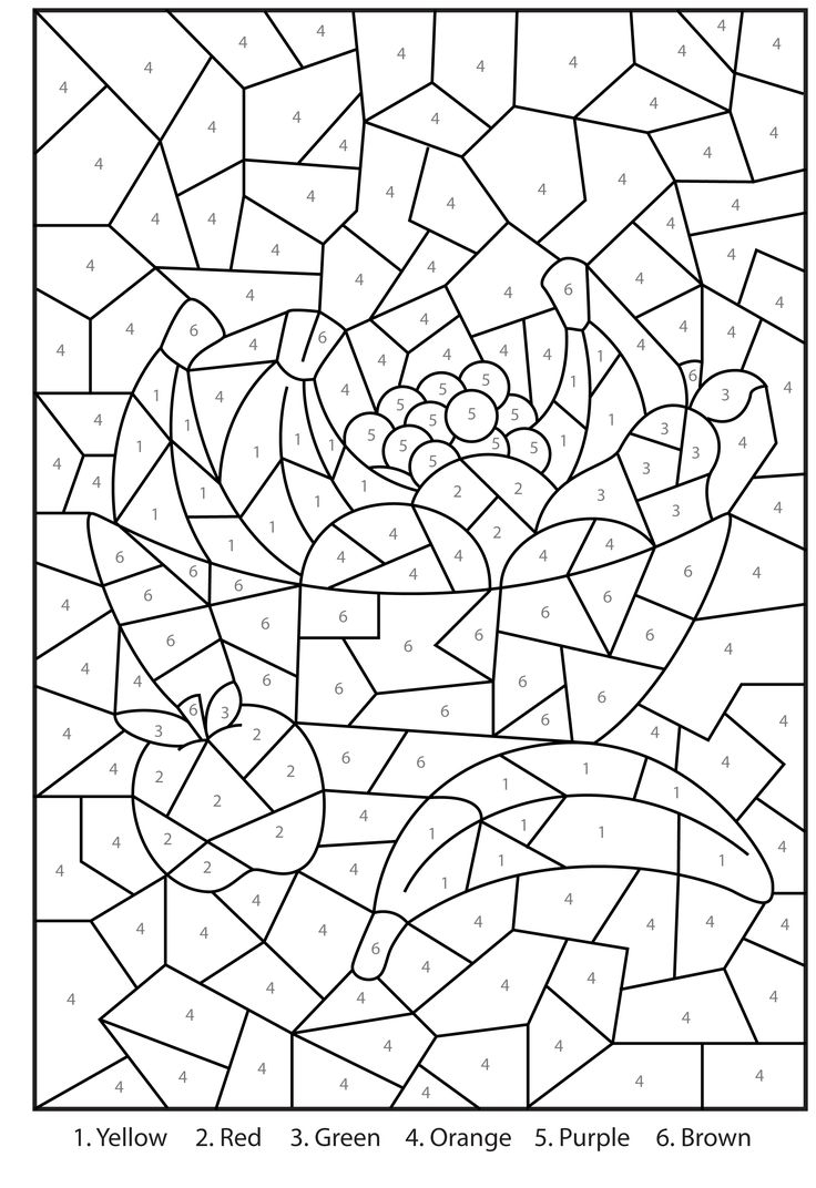 Free Printable Color By Number Coloring Pages Best 