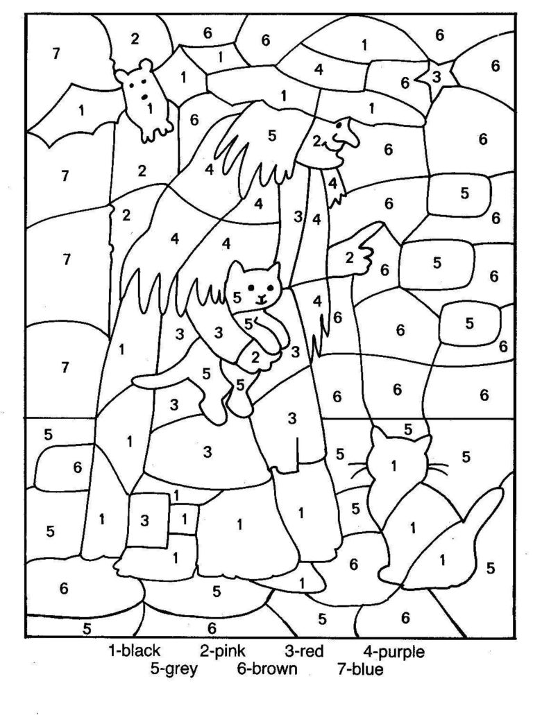 Free Printable Color By Number Coloring Pages Best