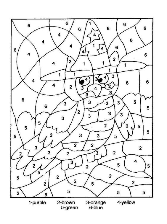 Free Printable Color By Number Coloring Pages Best 