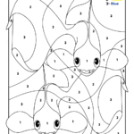 Free Printable Color By Number Ocean Goldfish 04