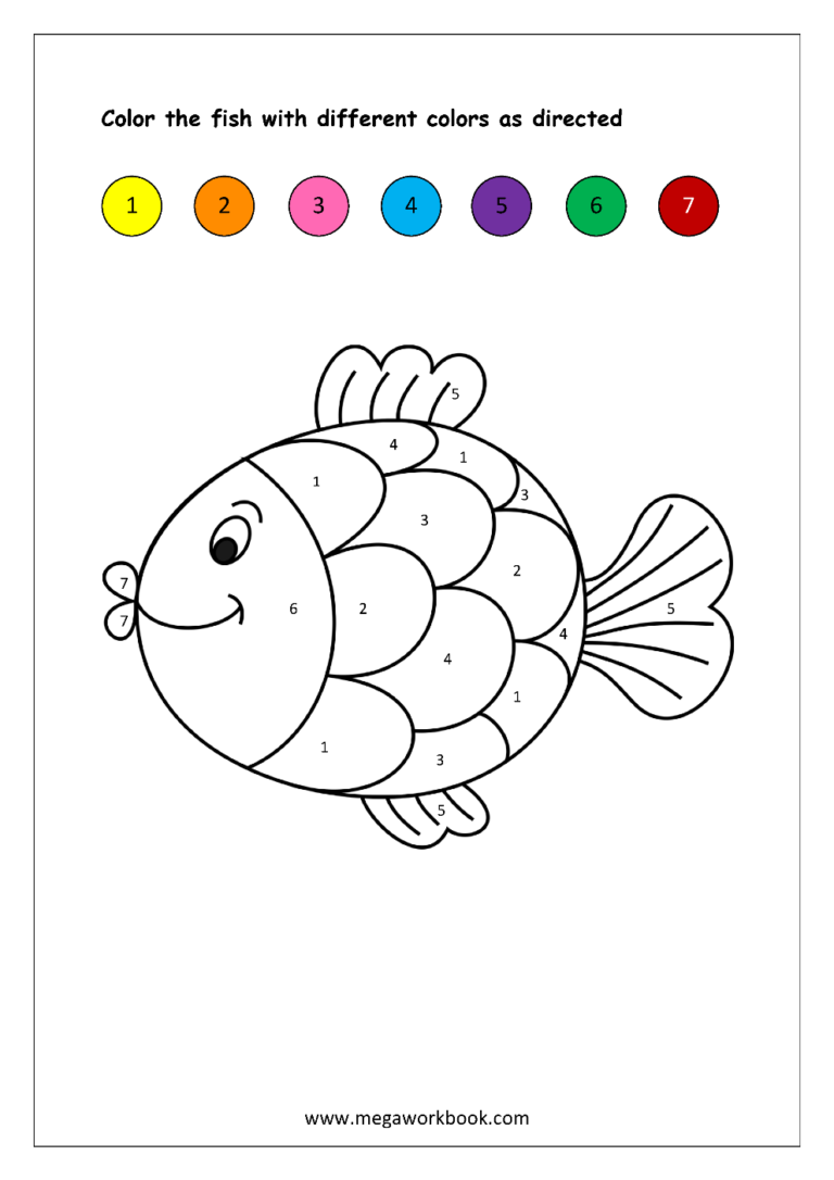 Free Printable Color By Numbers Worksheets Color