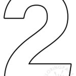 Free Printable Number 2 Template Coloring Page