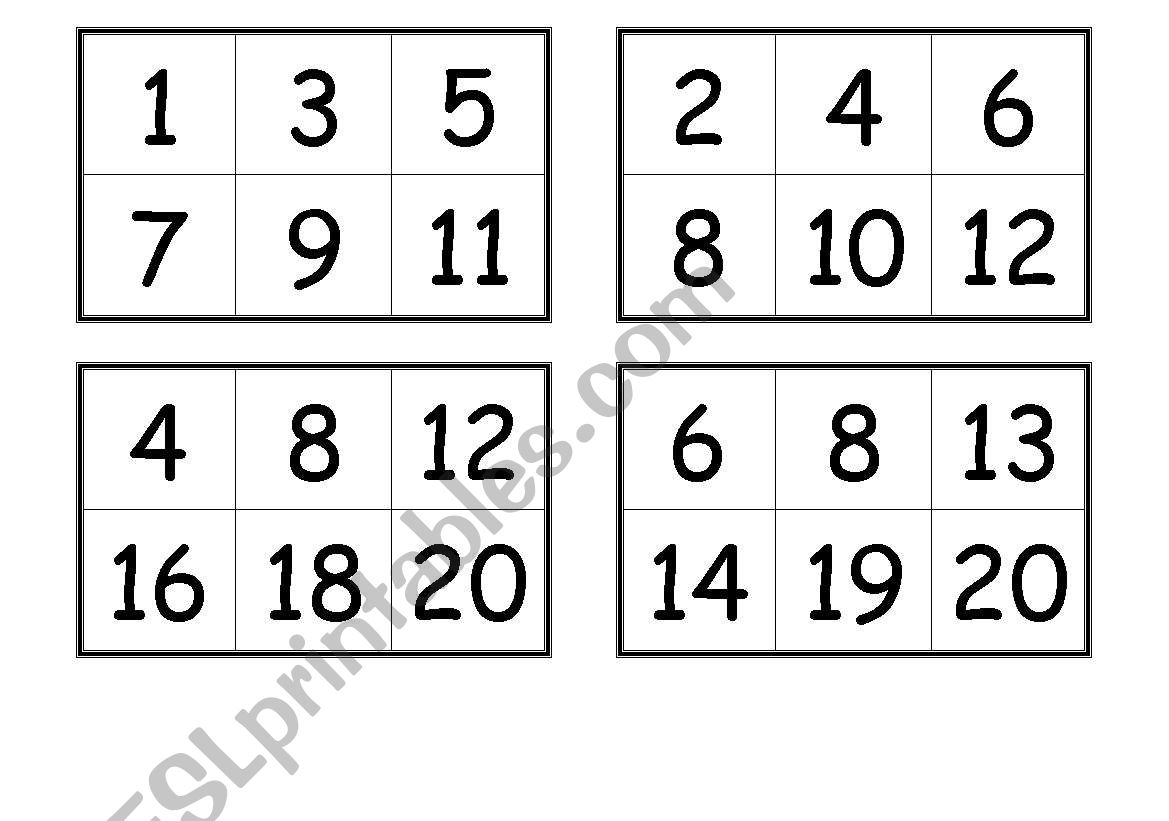 Free Printable Number Bingo Cards 1 30 Printable Bingo Cards