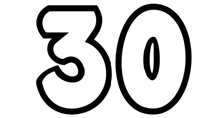 Free Printable Number Bubble Letters Bubble Number 30 Free Printable Number Bubble Letters Bubble Number 30