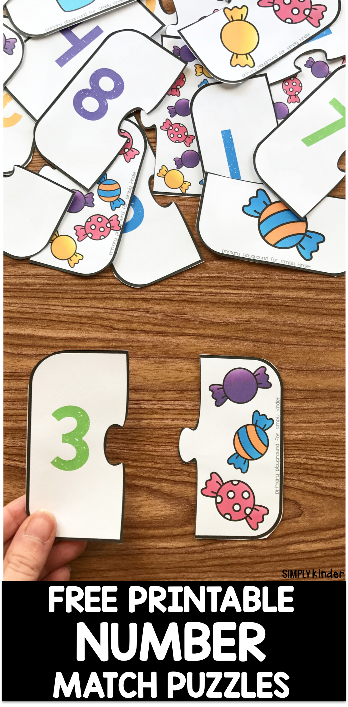 Free Printable Number Match Puzzles Simply Kinder