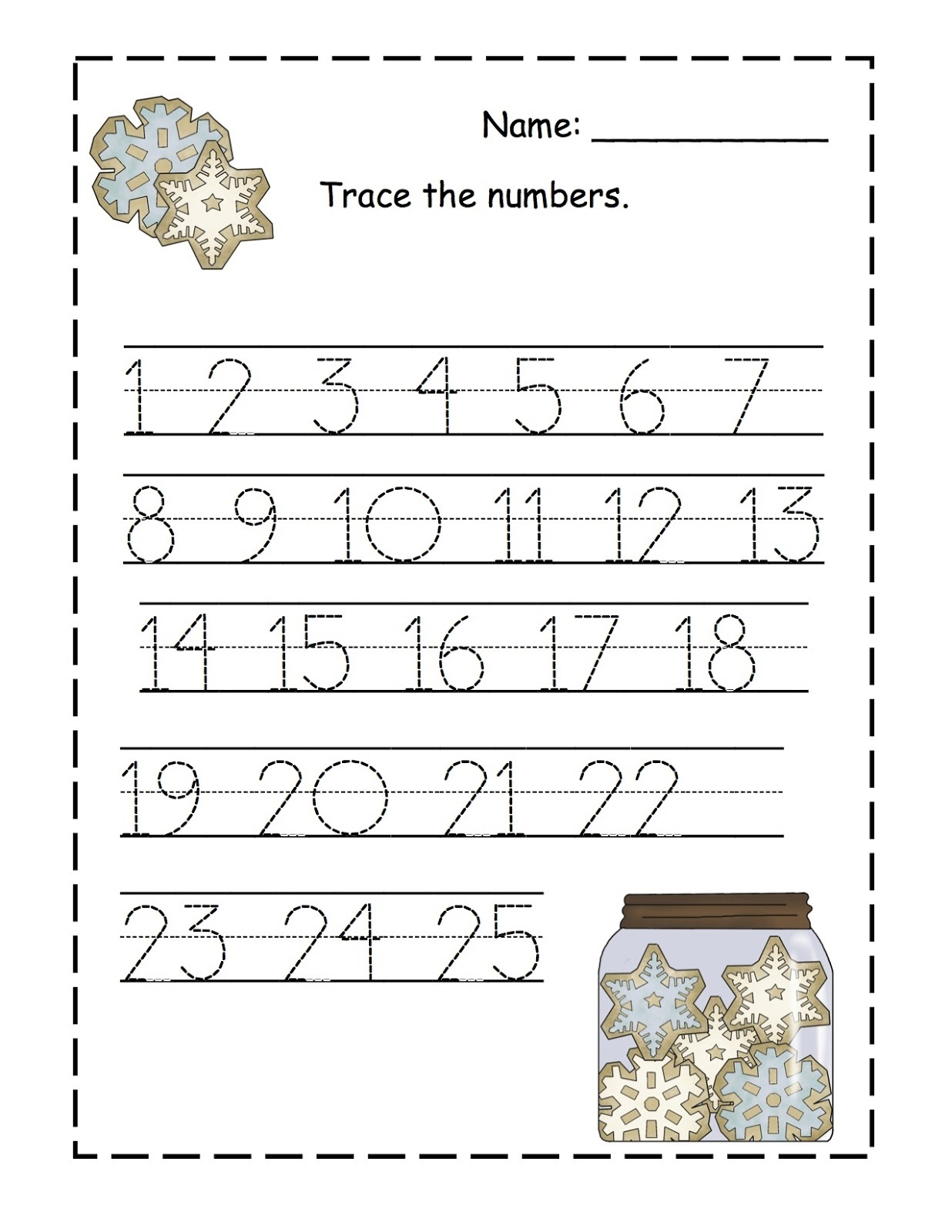 Free Printable Number Tracing Worksheets 1 20 