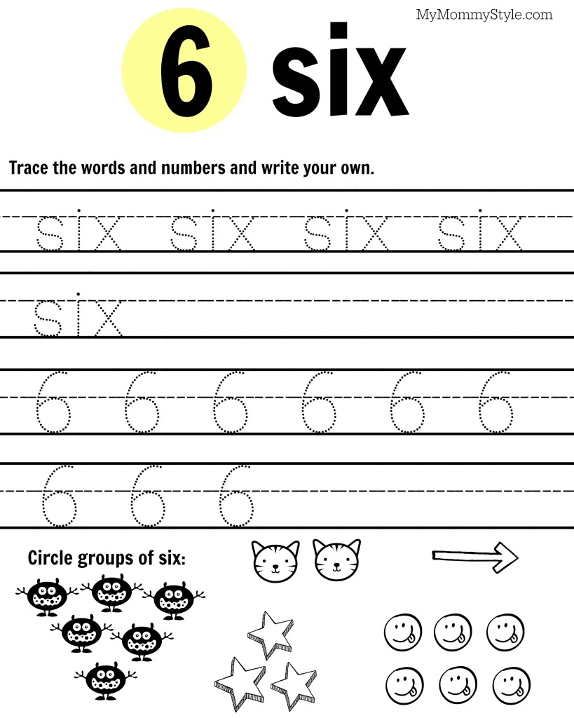 Free Printable Number Worksheets 1 9 My Mommy Style