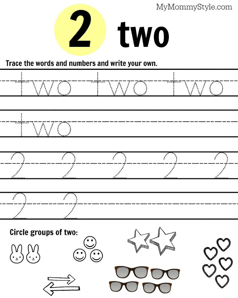 Free Printable Number Worksheets 1 9 My Mommy Style