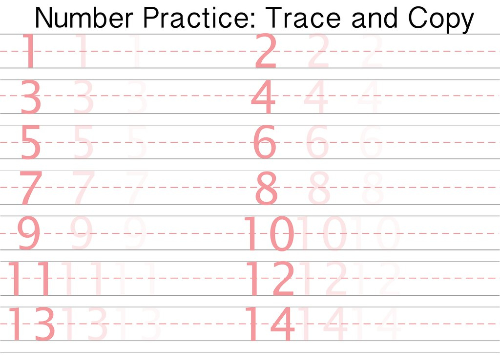 Free Printable Number Writing Practice Sheet Sidther s 