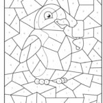 Free Printable Penguin At The Zoo Colour By Numbers