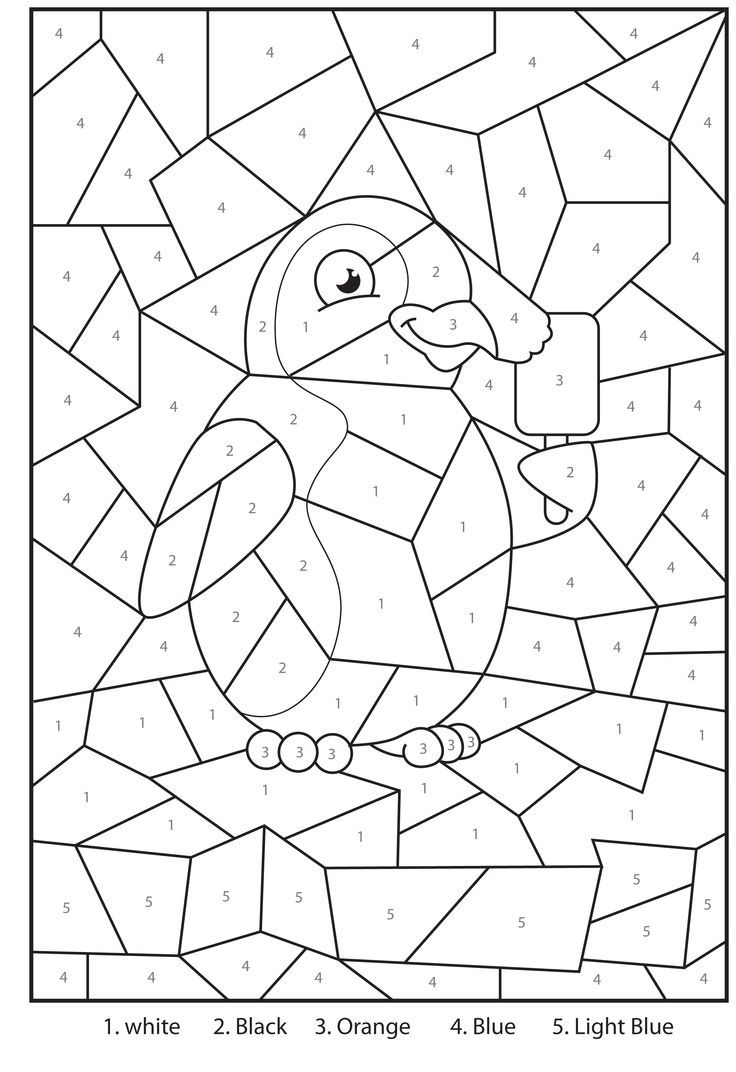 Free Printable Penguin At The Zoo Colour By Numbers Free Printable Penguin At The Zoo Colour By Numbers