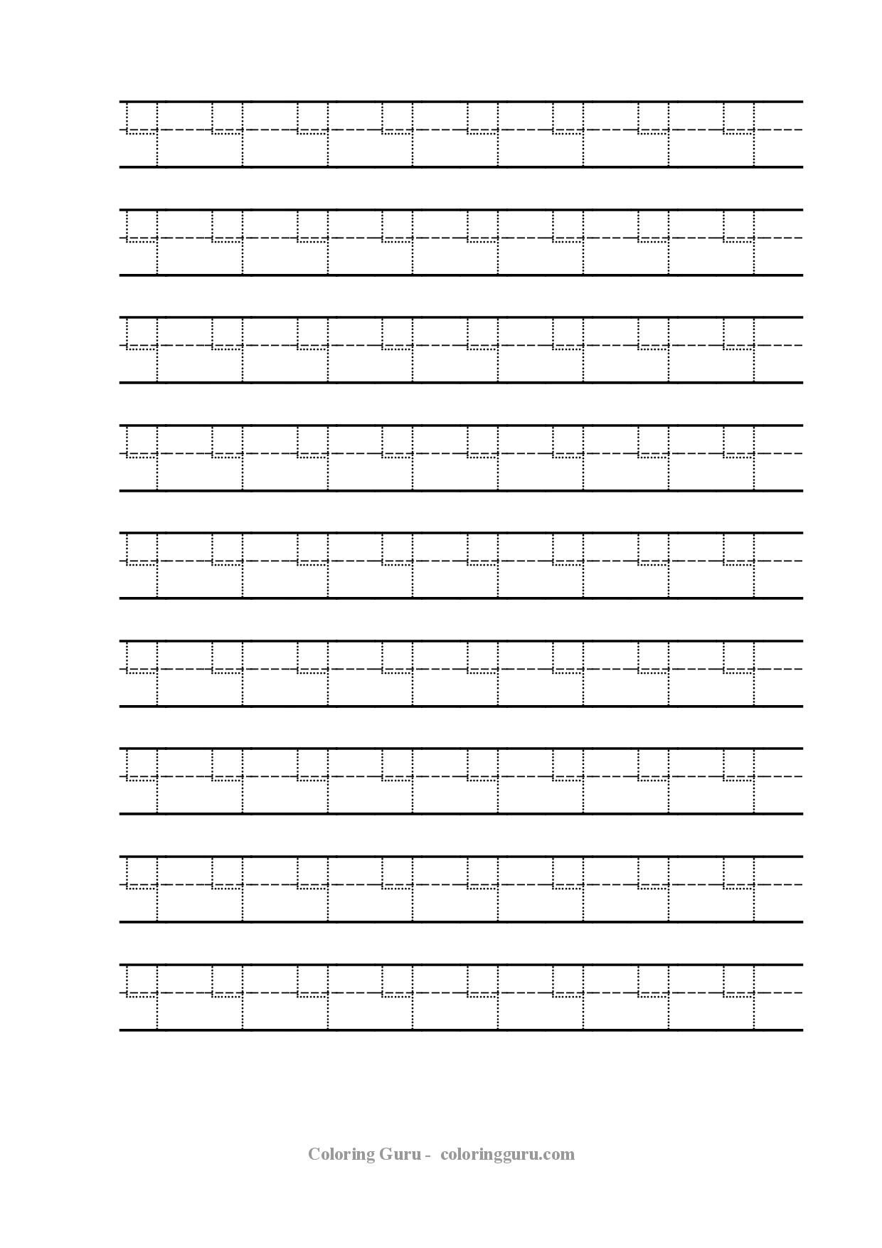 Free Printable Tracing Number 4 Worksheets Coloring 