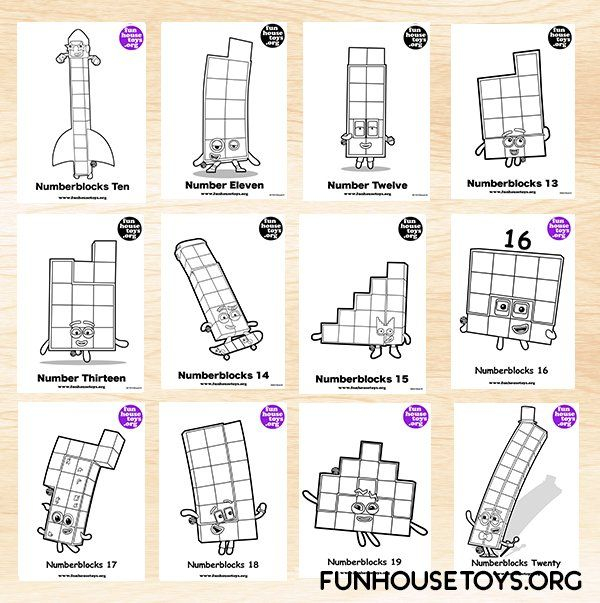 FUN HOUSE TOYS Numberblocks In 2020 Coloring Pages 