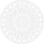 Geometric ColorByNumber Mandala Coloring Pages Colouring