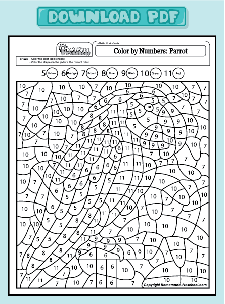 Get PDF Coloring Pages For Kids Color Color By Numbers