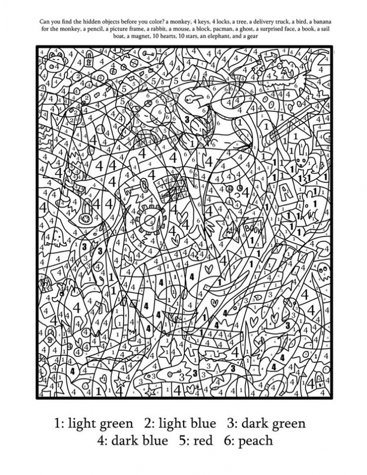 Get This Hard Color By Number Pages For Adults PK73L