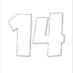 Giant Number 14 Coloring Page Madebyteachers