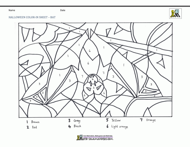 Halloween Color By Number