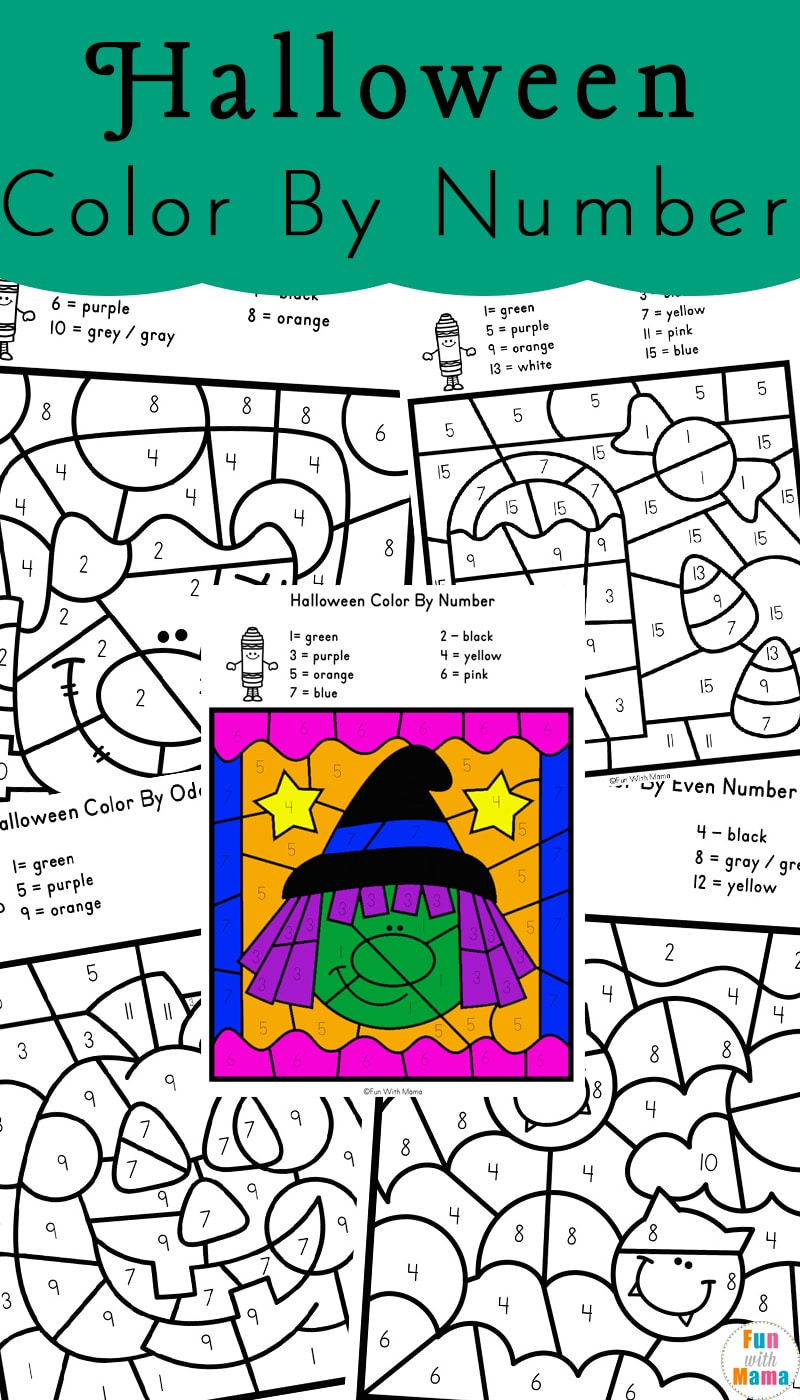 Halloween Color By Number Fun With Mama Halloween Color By Number Fun With Mama