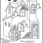 Halloween Color By Number Page Coloring Home
