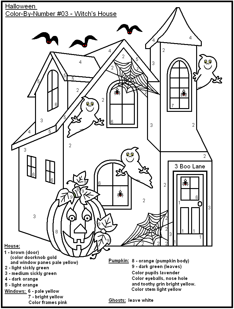 Halloween Color By Number Page Coloring Home Halloween Color By Number Page Coloring Home