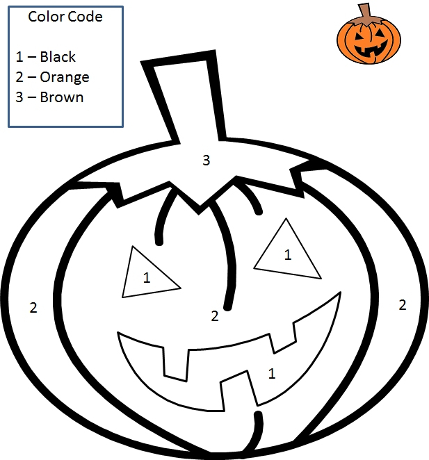 Halloween Color By Number Worksheet Pre made Math 