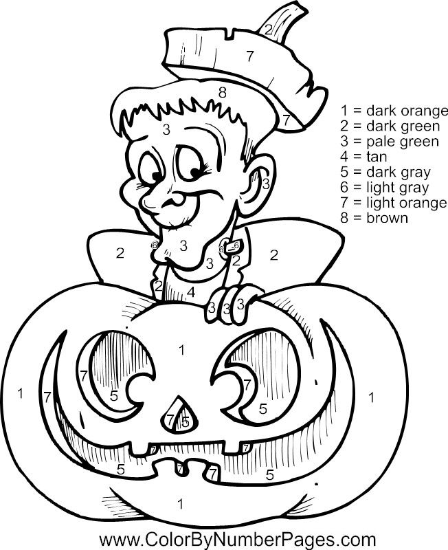 Halloween Color By Numbers Coloring Home Halloween Color By Numbers Coloring Home