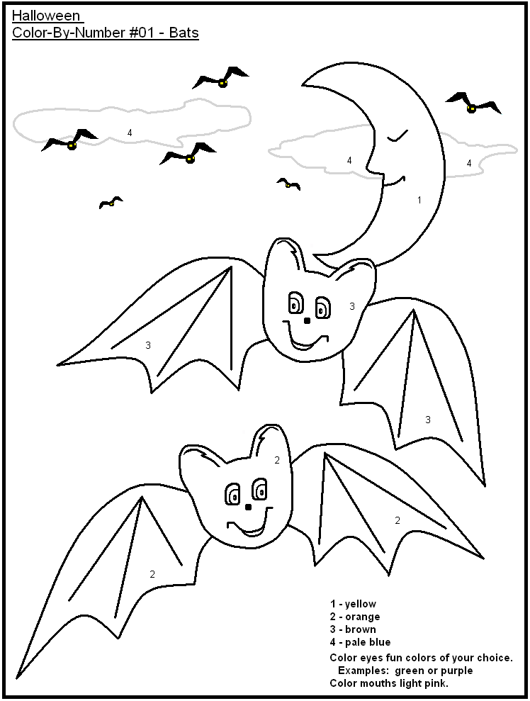 Halloween Color By Numbers Coloring Home Halloween Color By Numbers Coloring Home