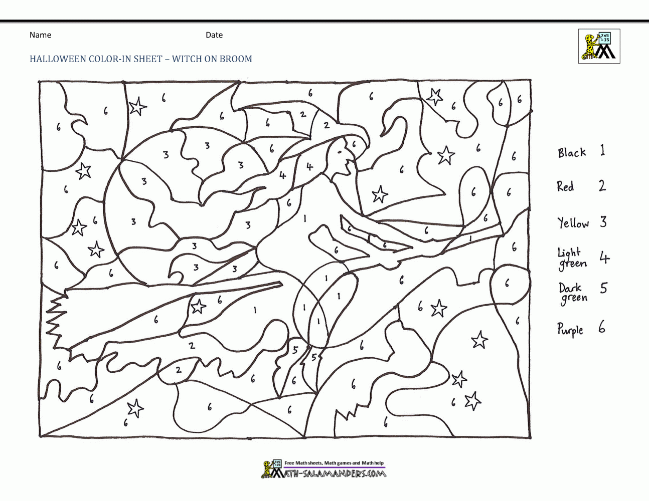 Halloween Multiplication Coloring Worksheets Pdf 