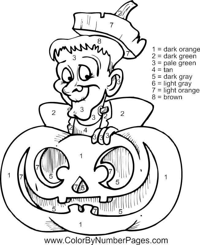 Halloween Number Coloring Pages At GetColorings Free