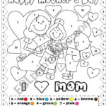 Happy Mother s Day Coloring By Number Escuela Anatom a