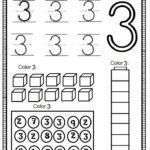 Here Is Number 3 Worksheet For Kindergarten And Preschool