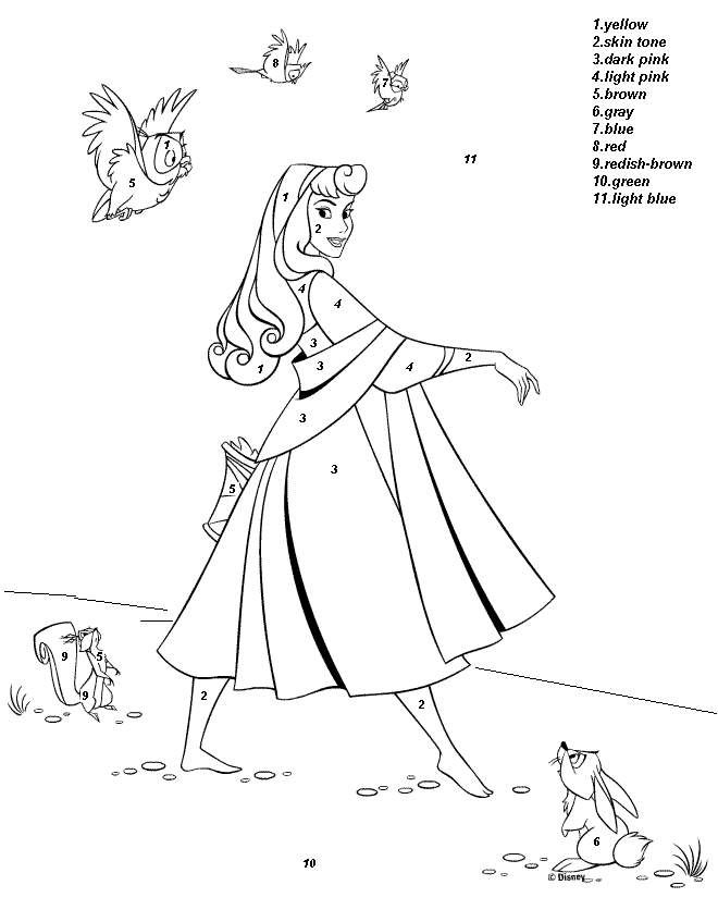 Image Detail For Disney Princess Aurora Color By Number