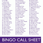 Image Result For Bingo Calling Sheet Bingo Printable