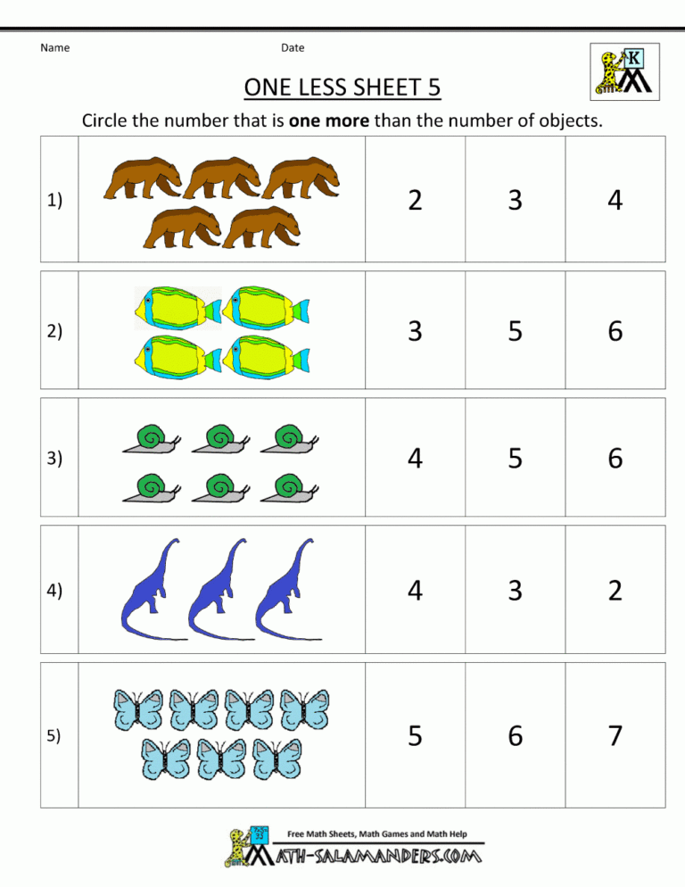 Kindergarten Activities Numbers Kinder Ausmalbilder