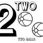 Learn Number 2 With Two Basketball Coloring Page Bulk