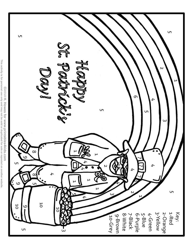 Leprechaun Color By Number St Patrick Day Activities St 