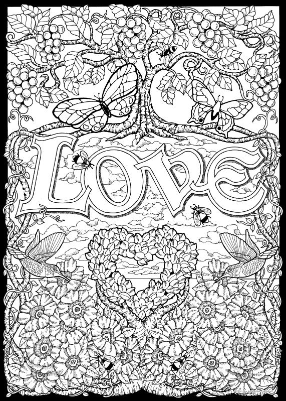 Love Color By Number Coloring Pages Adult Coloring 