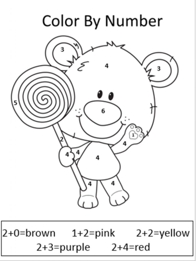 Math Color Worksheets For 1st Grade