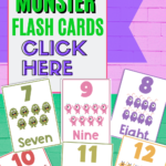 Monster Number Flash Cards FREE Printable Number Flash